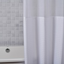 Indulgence Shower Curtain with Mesh Window at Eden Textile