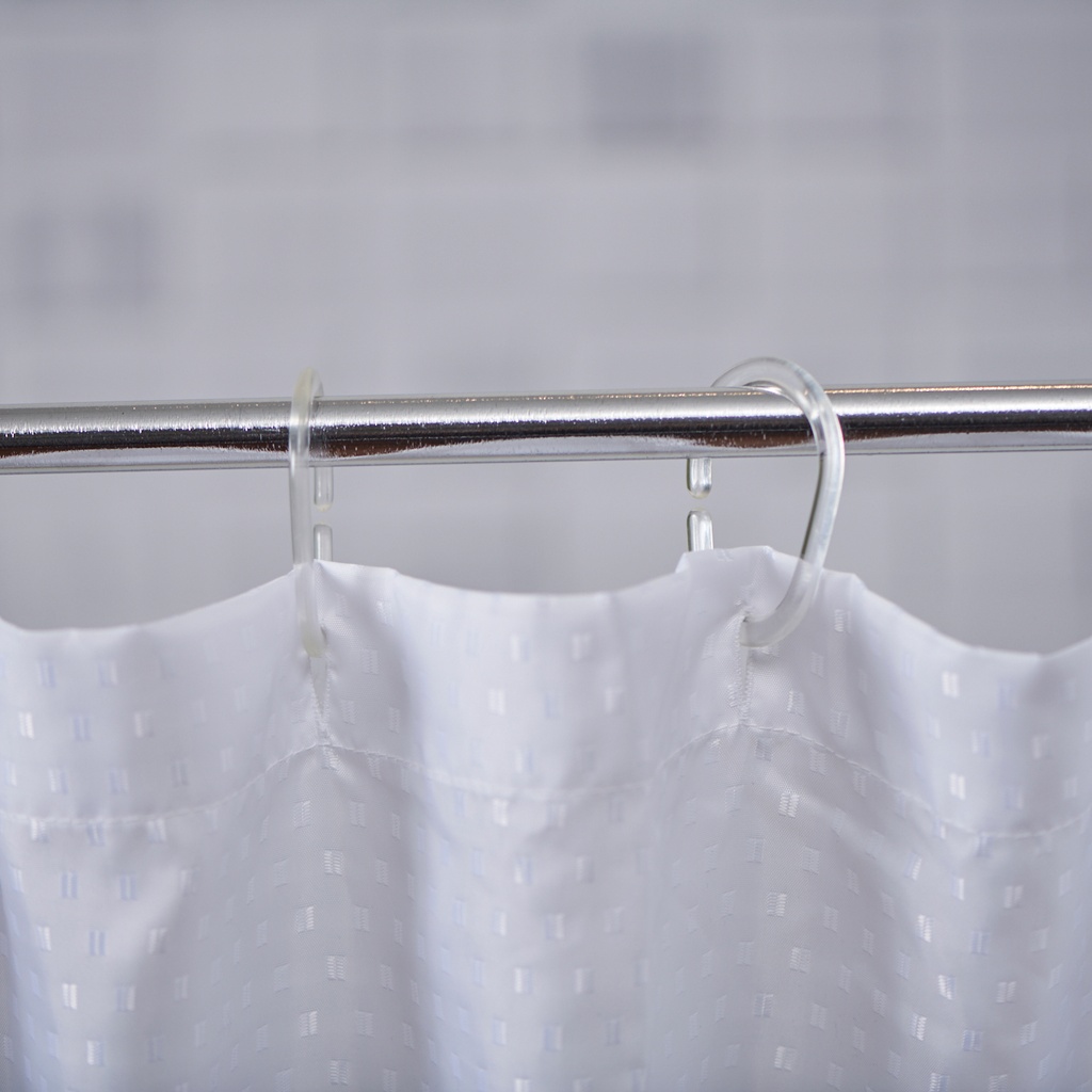 Retreat Shower Curtain featuring buttonholes for Curtain rings